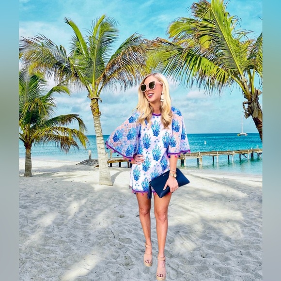 Lilly Pulitzer Pants - Lilly Pulitzer NWT Jackelin Romper Seaspray Off Shore Gorgeous Size 00,0